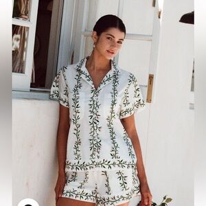 ULLALA Floral Striped Pajama Set